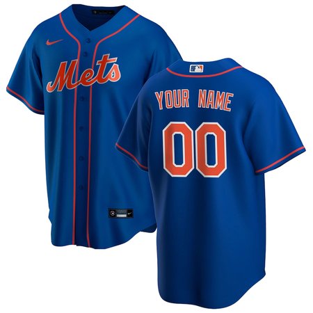 Youth New York Mets Nike Royal Alternate Replica Custom Jersey